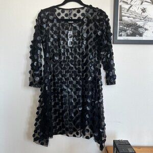 "Staples" Polka Dot transparent Dress - Size S